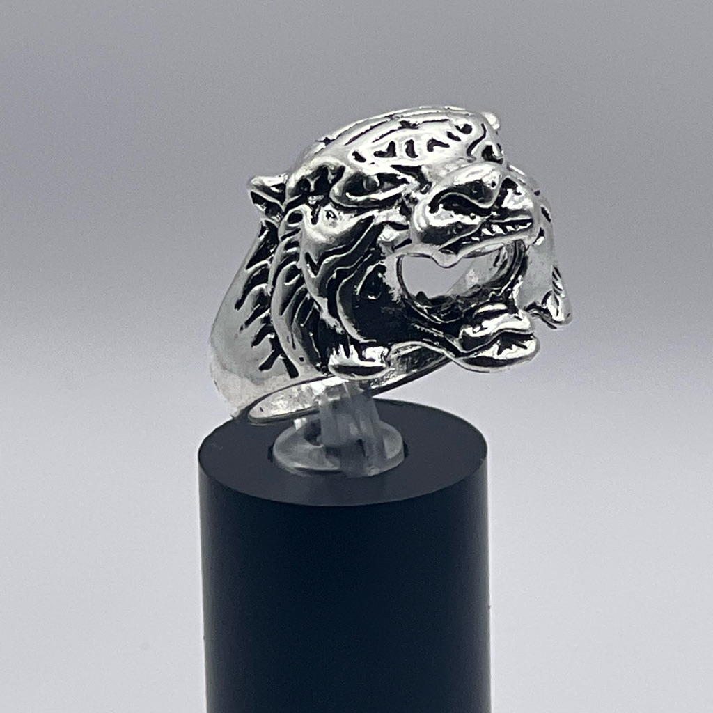 Brand New Silver Tiger Head Ring